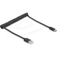 DeLOCK USB 2.0 Câble spiralé USB Type-A mâle vers USB Type-C mâ