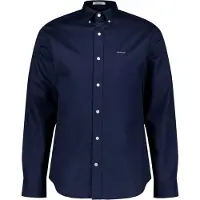 Gant pour homme. 3000300 Pinpoint Oxford Shirt Regular Fit navy (S), Casuel, Coton, Manche longue, Marine