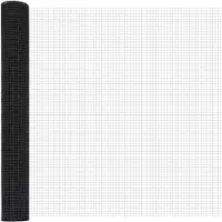vidaXL : Clôture en fil barbelé soudé avec poteaux, 25 x 1,4 m, couleur grise, type treillis