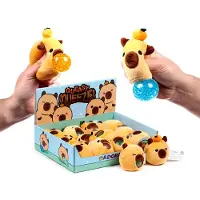 Puckator Queasy Squeezies Figurine de capybara Jaune Jaune Taille unique