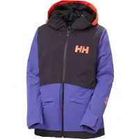 Helly Hansen - Veste de ski imperméable, respirante et isolante en Primaloft&reg; Black Eco - W Powchaser 2.0 Jacket Black Grape pour Femme - Taille