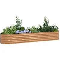 vidaXL Lit surélevé Marron 320 x 80 x 44 cm Acier