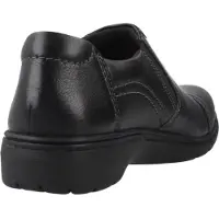 Clarks pour femme. 26175051 Chaussures en cuir Carleigh Ray noir (37), Plat, Fermeture éclair, Casuel, Classique
