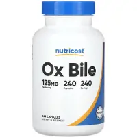 Nutricost , Bile de Bœuf, 125 mg, 240 Gélules