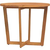 vidaXL Table de jardin ronde Ø90x75 cm Bois massif Acacia