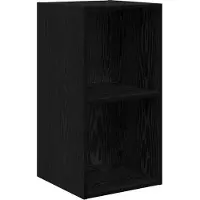 vidaXL Ensemble de meubles TV , 2 pièces, noir, aspect chêne, 37 x 37 x 72 cm
