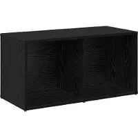 vidaXL Ensemble de meubles TV , 2 pièces, noir, aspect chêne, 72 x 35 x 36,5 cm