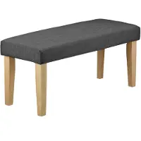 Homestyle4u Banc Banquette Gris Fonce En Tissu 120 Cm