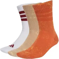Adidas Chaussettes de sport 'Stonewash Crew 3 Pairs' sable / homard / bourgogne / blanc