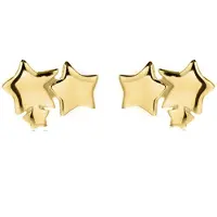 Luxenter Boucles D'oreilles En Argent 925 Luxenter Finies àL'or Jaune 18k - Essential