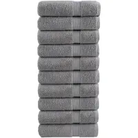 vidaXL Serviettes de bain de qualité supérieure SOLUND 10 pcs gris