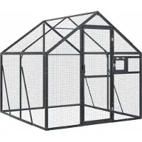 vidaXL Volière Anthracite 1,79x2x1,85 m Aluminium