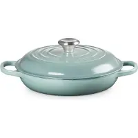 Le Creuset Shallow pan Evo 26cm Sea Salt, Poêle + casserole, Gris, Turquoise