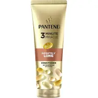 Pantene Après-shampoing régénérant 3 Minute Miracle Infinitely Long pour cheveux fragiles et abîmés 220 ml
