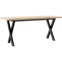 vidaXL Table basse châssis X 110x40x45,5 cm pin massif acier