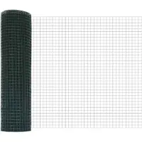 vidaXL Clôture en fil métallique soudé, ancrée au sol, 10 x 0,4 m, couleur verte