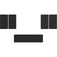 vidaXL : Ensemble de 6 meubles TV, finition bois imitation chêne, coloris noir, en panneaux de particules