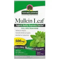 Natures Answer , Feuille de Molène, 500 mg, 90 Gélules Végétariennes