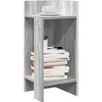 vidaXL Table d'appoint avec étagère sonoma gris 25,5x27x60 cm