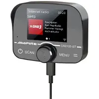 AMPIRE Electronics DAB100-BT | Récepteur DAB+ avec kit mains libres BT, antenne DAB+ incluse