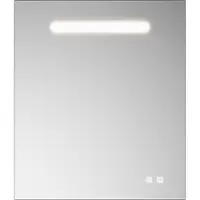 Burgbad Eqio miroir lumineux avec éclairage LED, 1 interrupteur à capteur, support pour téléphone portable, 600x30x700mm, SIIX060PN258