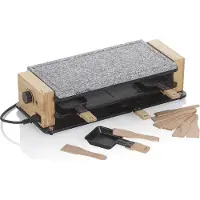 kela Barbecue en pierre, pour 8 personnes, 950 W, granit, bois, acier, 49 x 20,5 x 12,5 cm - | Bedretto