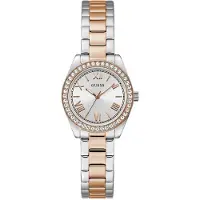 GUESS Montre à affichage analogique 'Mini Luna' or rose / noir / argent
