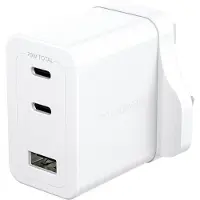PanzerGlass empower Turbo (70 W, 3 ports), Chargeur USB, Argent, Blanc