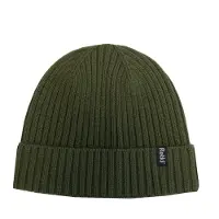 Retki Bonnet 100% Merino rib one size, green