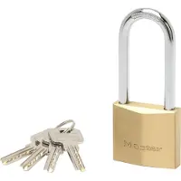 Masterlock - 931443 - Cadenas en laiton 50 mm avec anse haute