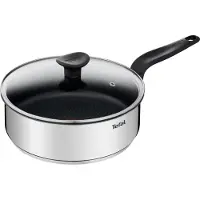 Tefal Sauteuse inox 24cm + couvercle - - E3093204 - primary