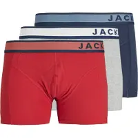 Jack & Jones Boxers 'JACDenver' marine / gris clair / gris chiné / rouge foncé