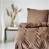 Arctic Cooling Nordisk Tekstylia Zestaw pościeli NT Kelly raw umber GOTS Percale 220 (Parure de lit, 220)