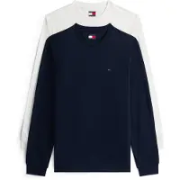 Tommy Hilfiger Dm0dm22148 Long Sleeve T-shirt 2 Units Blanc,Bleu L Homme