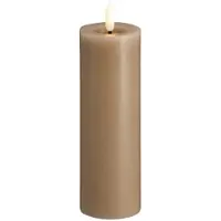 Moods & More MM LED pillar candle, Silk, Melted, Sand, 49x150 mm