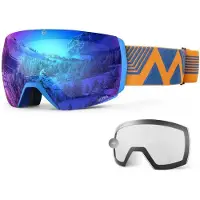 Outdoor Master Ultra Ski Goggles Bleu Blue Lens+Clear Lens/CAT0