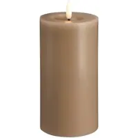 Moods & More MM LED pillar candle, Silk, Melted, Sand, 74x150 mm