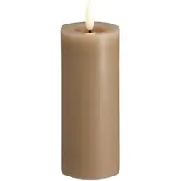 Moods & More MM LED pillar candle, Silk, Melted, Sand, 49x125 mm