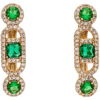 Gaya Boucles d'oreilles or / vert