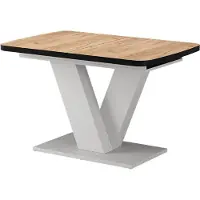 Vicco Table de salle à manger Fenaro Chêne de force doré/Blanc 120-160 x 80 cm extensible, Model 57998