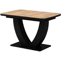 Vicco Table de salle à manger Fenaro Chêne de force doré/Noir 120-160 x 80 cm extensible, Model 58025