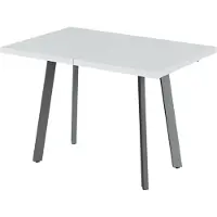 Vicco Table de salle à manger Tisko Blanc/Gris 120-160 x 80 cm avec plateau extensible, Model 57490