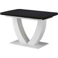 Vicco Table de salle à manger Fenaro Noir/Blanc 120-160 x 80 cm extensible, Model 58035