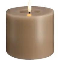 Moods & More MM LED pillar candle, Silk, Melted, Sand, 99x100 mm