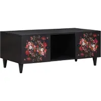 vidaXL Table basse multicolore 100 x 54 x 40 cm bois massif mangue