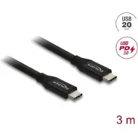 DeLOCK Koaxiales USB 20 Gbps Kabel USB PD 3.0 60 W 3 m