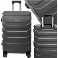 Omna | Valise sur roulettes ARIZONA - 57x38x24 cm - 40L - Gris - Compacte et légère - Idéale pour les voyages courts - Serrure TSA