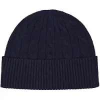 Gant pour femme. 4910058 Bonnet en tricot torsadé bleu marine (OSFA), Casuel, Laine, Classique