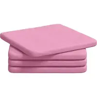 vidaXL Coussins De Siège 4 Pcs Rose 40 X 40 X 3 Cm Tissu
