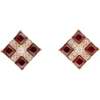 Gaya Boucles d'oreilles or rose / rouge foncé / blanc